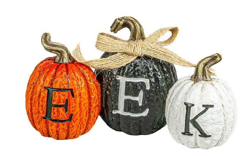 EEK BOO Halloween Pumpkin Trio Tabletop