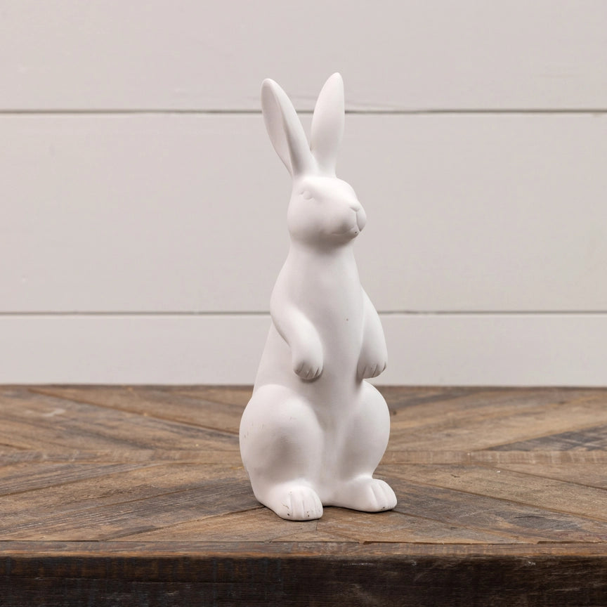 White Upright Bunny Decor, Cute Bunny for Home, Rabbit Figurine, Spring Decor, Easter Decorations, Unique Gifts for Bunny Lovers Bunny figurine