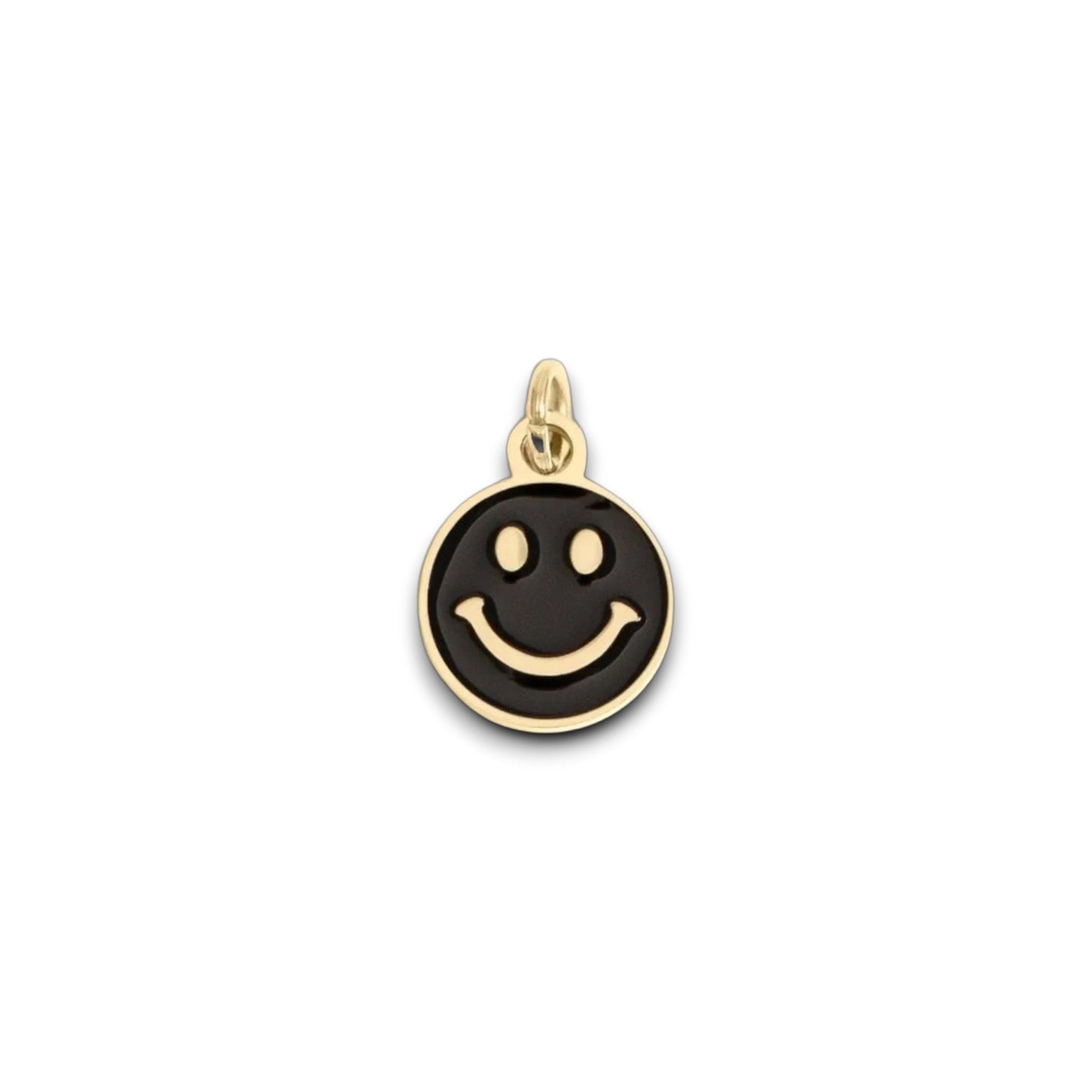 8K Gold PVD Smiley Face Charm, Colorful Epoxy Finish, Perfect for Bracelets & Necklaces, Trendy Gift for Jewelry Lovers - Nifty Decor & More