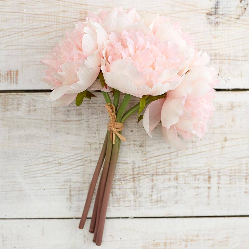 9" Artificial Peony Bundle | Spring Floral Arrangements | Realistic Silk Flowers for Home Decor & Wedding Centerpieces - Nifty Decor & More