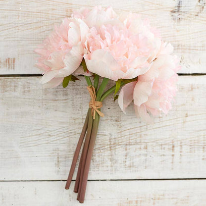 9" Artificial Peony Bundle | Spring Floral Arrangements | Realistic Silk Flowers for Home Decor & Wedding Centerpieces - Nifty Decor & More