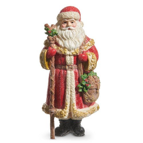 9" Holly and Pine Santa - RAZ