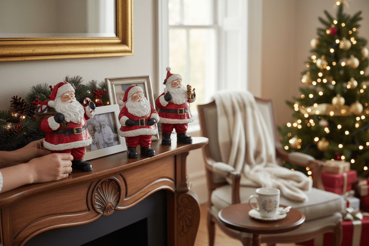 9" Vintage Santa - RAZ - Nifty Decor & More