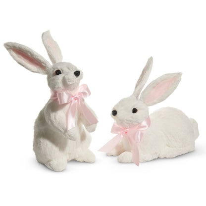9" White Bunnies Set - Nifty Decor & More
