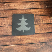 Christmas Tree Slate Coasters  D 4  