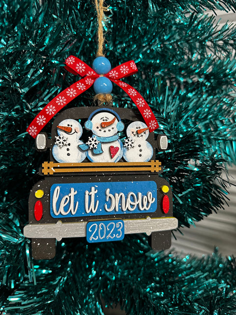 Truck Ornament Gift Card Holder  Let It Snow  