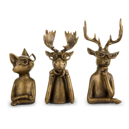 9.25" Woodland Chic Animals (set of 3) - Nifty Decor & More