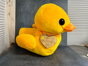 Duck. Duck. Valentine  Large Stuffed Duck (24”) Happy Valentine’s Day 