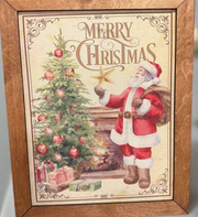 Santa Merry Christmas Framed Hanger