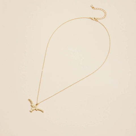 Longhorn Charm Gold Dip Necklace, Western Chic Short Necklace, Stylish Everyday Wear, Perfect Girly Gift