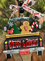 Truck Ornament Gift Card Holder  Merry & Bright  