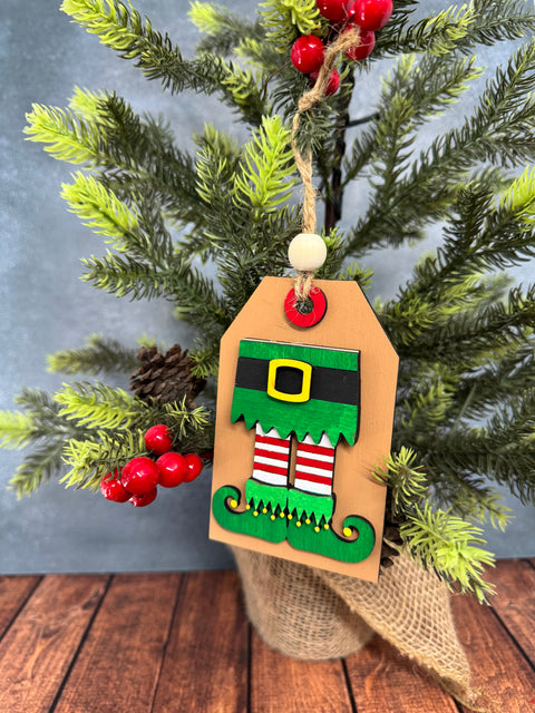Christmas Tag Ornaments  Elf  