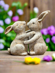 Charming Rabbit Couple Figurines Table decor