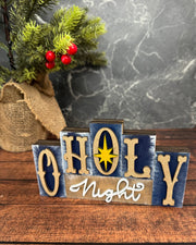 Christmas Mini Word Blocks Christmas Shelf Sitter O Holy Night  