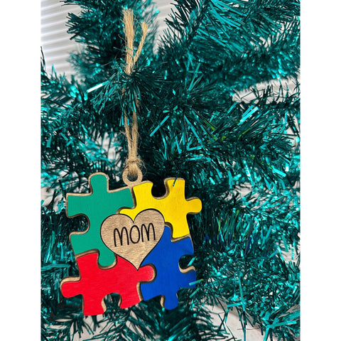 Autism Awareness Ornaments  Mom  