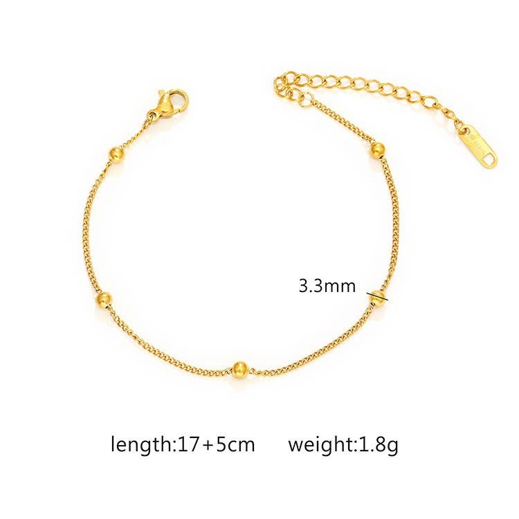 Waterproof Stainless Steel Bracelet, Tarnish-Resistant Stylish Wristwear, Casual & Formal Use, Gift for Loved Ones Bracelet Chain