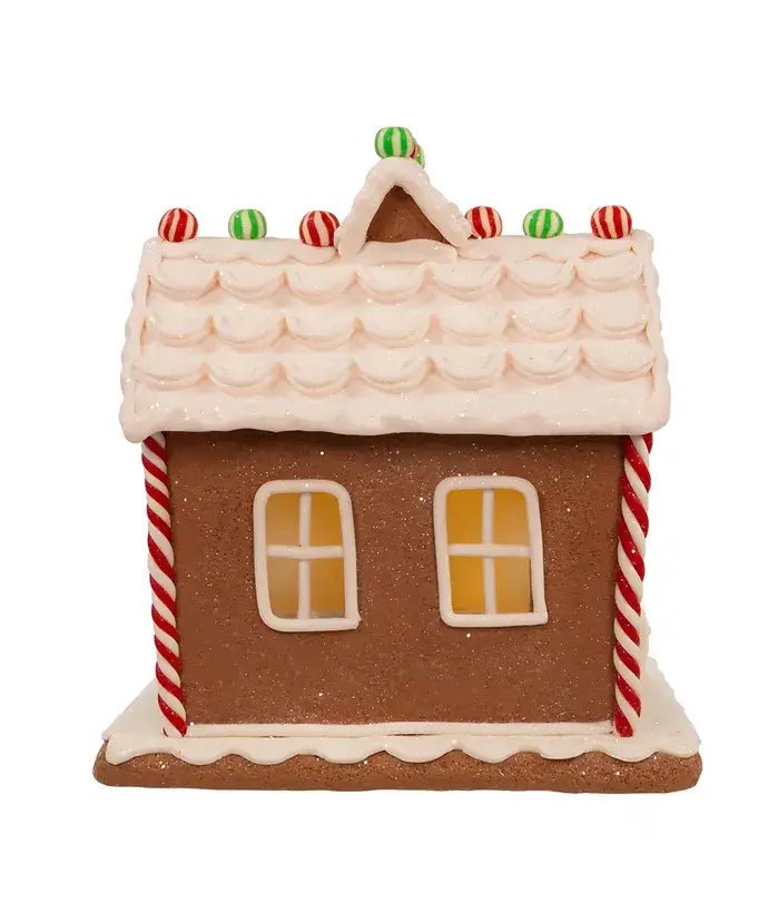 9"B/O LIGHT UP GINGRBRD HOUSE TABLEPIECE - Nifty Decor & More