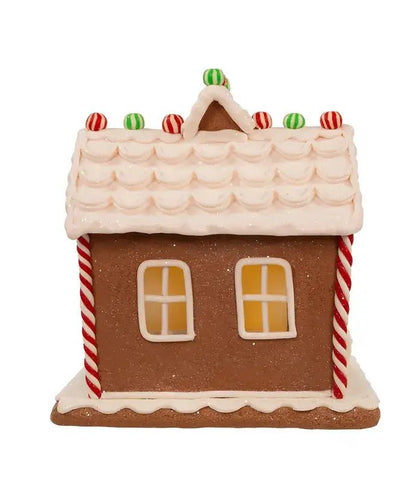 9"B/O LIGHT UP GINGRBRD HOUSE TABLEPIECE - Nifty Decor & More