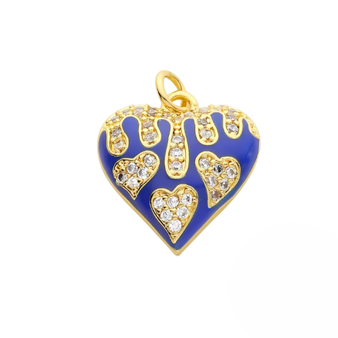 Royal Heart Charm add on, dazzling accessory for necklace, bracelet, anklet, perfect gift for jewelry lovers charm