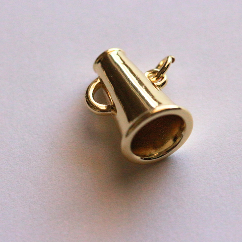 Megaphone Charm, bold and playful add-on, necklace bracelet anklet accessory, perfect gift for cheerleaders & loud souls charm