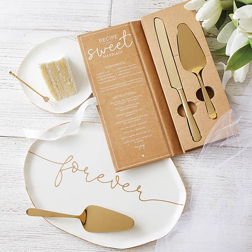 Customizable Cake Server Set with Book Box cake serving set