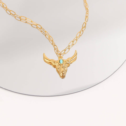 Preppy western charm bar necklace, 18K gold PVD finish, meaningful gift for her, stylish accessory