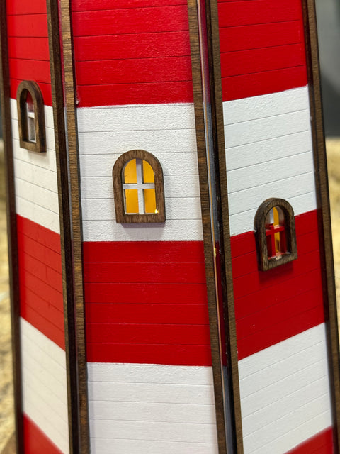 Lighthouse with Lights: Ocean Decor, Sea Life Inspired, Coastal Home Accent, Nautical Table Decoration, Beach House Decor