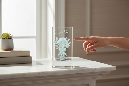 Custom Sublevel Crystal Keepsake | Engraved Inside the Crystal