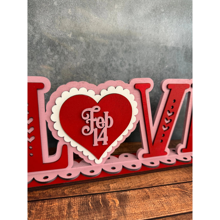Love Valentine Shelf Sitter Shelf Sitter   