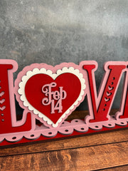 Love Valentine Shelf Sitter Shelf Sitter   