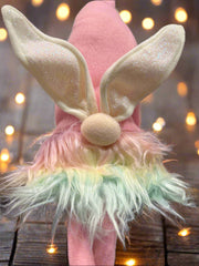 Pastel Rainbow Easter Bunny Gnome