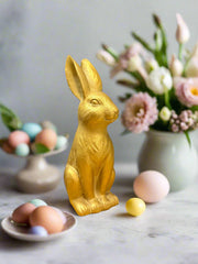 Bronze Bunny Set - Charming Resin Figurines for Spring Decor & Easter Home Decorations