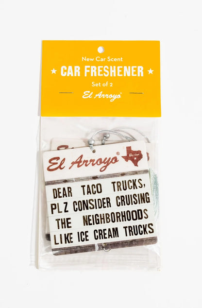 Car Air Freshener (2 Pack) - Dear Taco Trucks Car Air Freshener