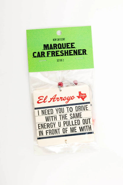 Marquee Car Freshener (2 Pack) - Same Energy