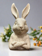 Brown Bunny Bust, Easter Decor, Spring Rabbit Accent Piece for Home, Cute Bunny Figurine, Holiday Decoration table decor