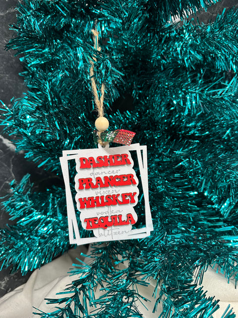 Funny Christmas Ornaments Ornament Dasher Dancer  
