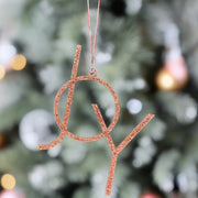 Acrylic Christmas Ornaments  Joy - Pink (Silver String)  
