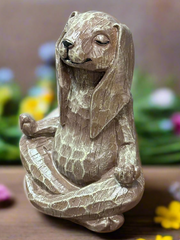 Yoga Bunny Figurine | 4.5" Cute Resin Art Decor for Home | Zen Gifts for Animal Lovers & Yoga Enthusiasts