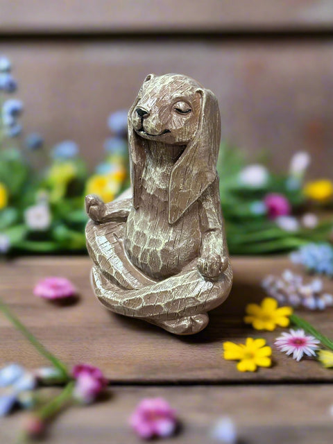 Yoga Bunny Figurine | 4.5" Cute Resin Art Decor for Home | Zen Gifts for Animal Lovers & Yoga Enthusiasts