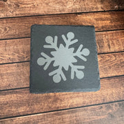 Snowflake Slate Coasters  D 6  