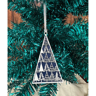 Snowflake Christmas Tree Ornaments Christmas Ornament Tree 1 - Blue  