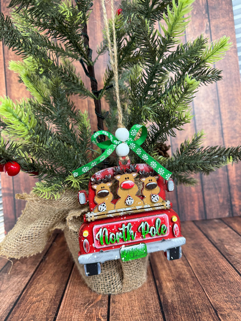 Truck Ornament Gift Card Holder    