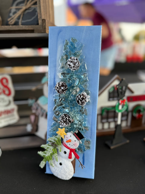 Snowman Tree Resin Frame    