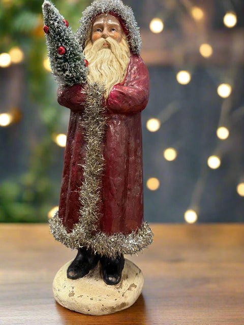 14" Vintage Red Belsnickle Santa figurine