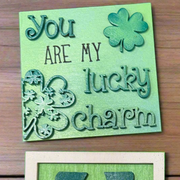 Lucky Charm Leaning Sandwich Board Tiles Lucky Charm