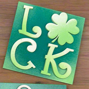 Lucky Charm Leaning Sandwich Board Tiles Luck