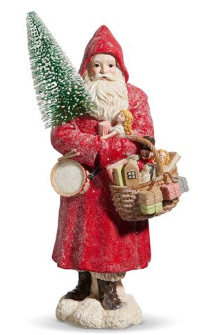 RAZ -11" Red Vintage Santa christmas ornament   