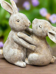 Charming Rabbit Couple Figurines Table decor