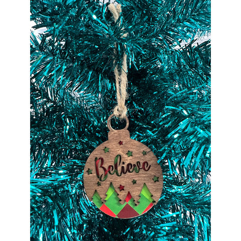 Believe Assorted Ornaments Ornament D5  
