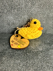 Duck. Duck. Valentine  Crotchet Duck Keychain You Quack me up 